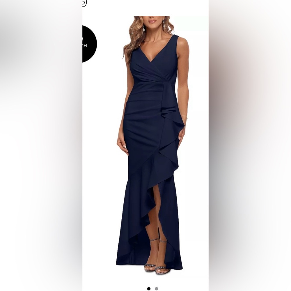 Betsy Adam Navy Blue Dress Gala, MOB, MOG